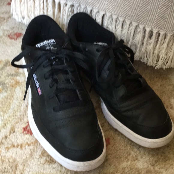 mens black leather reebok classics